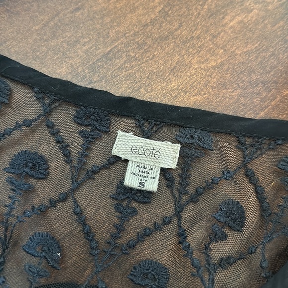 Urban Outfitters Ecote Black Mesh Lace Mini Dress Size Small - Picture 7 of 8